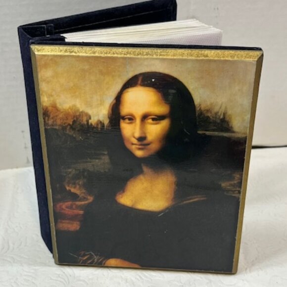 Wooden Mona Lisa Cover 100 Photos 4"x6" Table Photo Album Art Deco - Picture 7 of 15